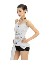 Striped Letter Print Long Sleeve Turtleneck 3