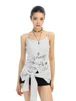 Striped Letter Print Long Sleeve Turtleneck 5