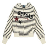 1627207:30155,6010061308411,1627207:30155,6010061308410,1627207:30155,6010061308409,6010061308411,6010061308410,6010061308409, Striped Letter Print Zip Up Hoodie