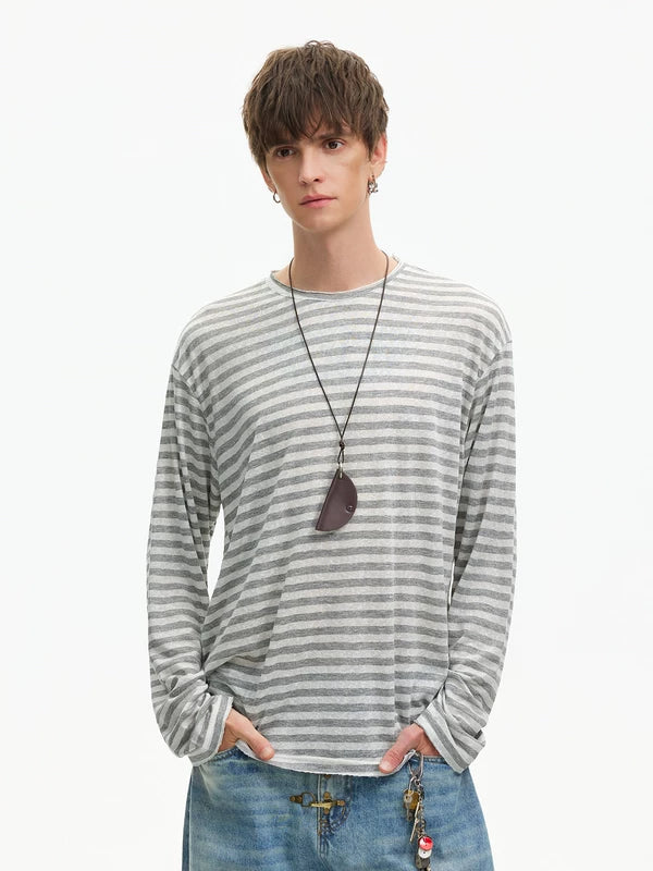 Striped Long Sleeve Casual T-Shirt 2