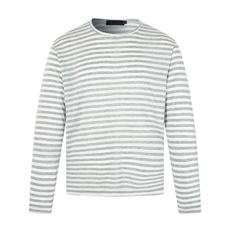 6027944345402,6027944345403,6027944345404,6027944345405, Striped Long Sleeve Casual T-Shirt