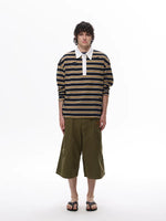 Striped Long Sleeve Polo Shirt Relaxed Fit 5