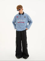 Striped Long Sleeve Rugby Polo Shirt 3