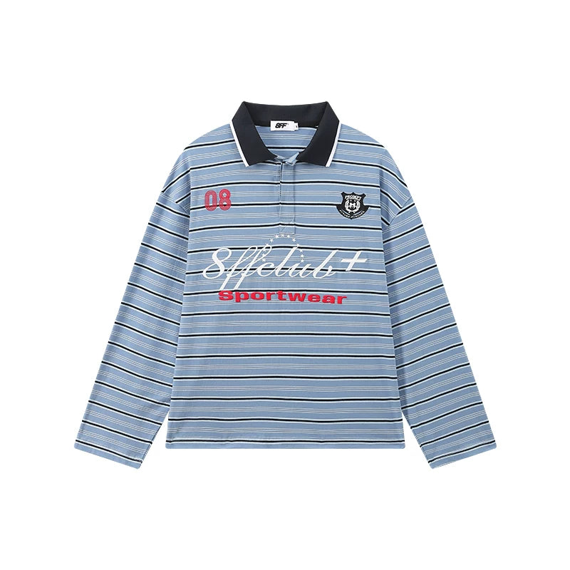1627207:7763511872,6010427989597,1627207:7763511872,6010427989596,1627207:7763511872,6010427989599,1627207:7763511872,6010427989598,6010427989597,6010427989596,6010427989599,6010427989598, Striped Long Sleeve Rugby Polo Shirt