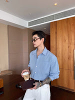 Striped Loose Fit Long Sleeve Shirt 2