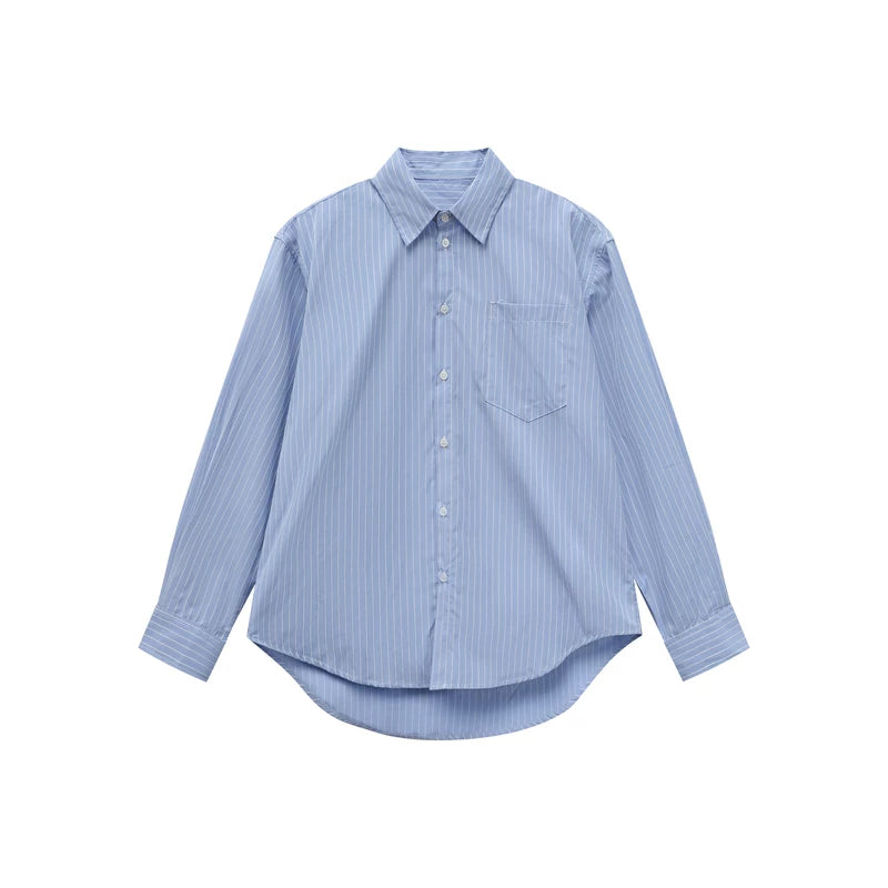 6194578534461,6194578534462,6194578534463, Striped Loose Fit Long Sleeve Shirt