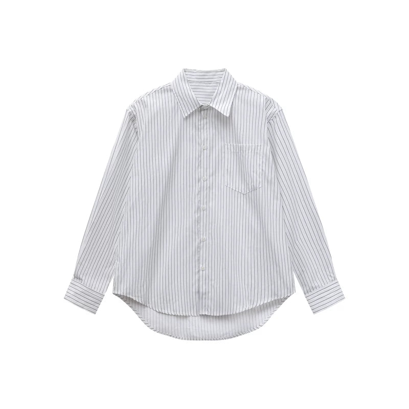 6194578534464,6194578534465,6194578534466, Striped Loose Fit Long Sleeve Shirt