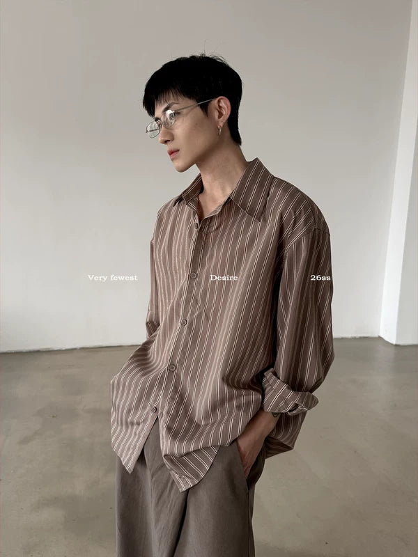 Striped Oversized Long Sleeve Shirt 1