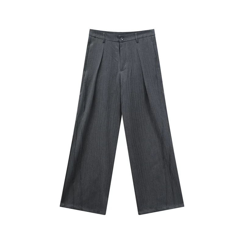 6198655131745,6198655131746,6198655131747,6198655131748, Striped Pleated Straight Leg Dress Pants