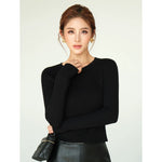 Striped Ribbed Knit Long Sleeve Top 2