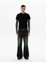 Striped Sleeve Faux Two-Piece Pullover 5