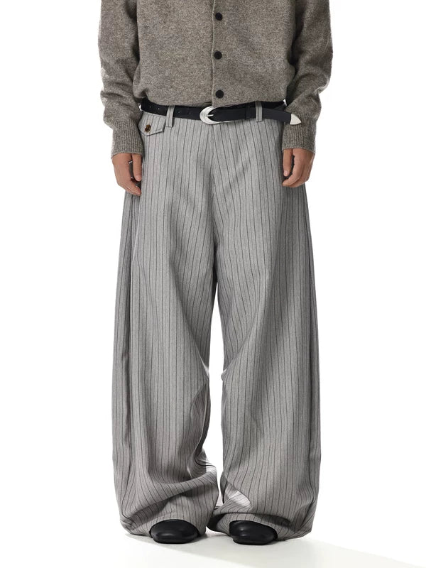 Striped Wide Leg Casual Pants 2