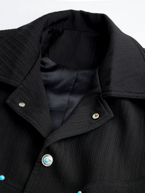 Studded Short Textured Strappy Jacket 4