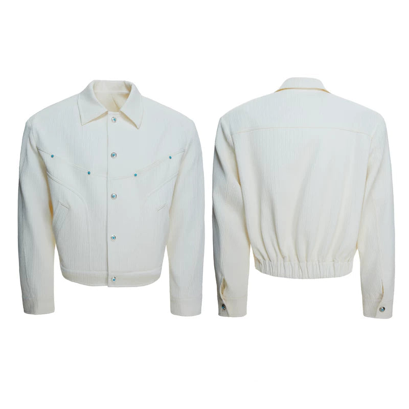 6025246933819,6025246933821,6025246933823,6025246933825, Studded Short Textured Strappy Jacket