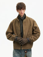 Studded Suede Fleece Harrington Jacket 2