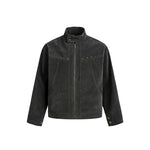 6190819782790,6190819782791,6190819782792,6190819782793, Studded Suede Harrington Workwear Jacket