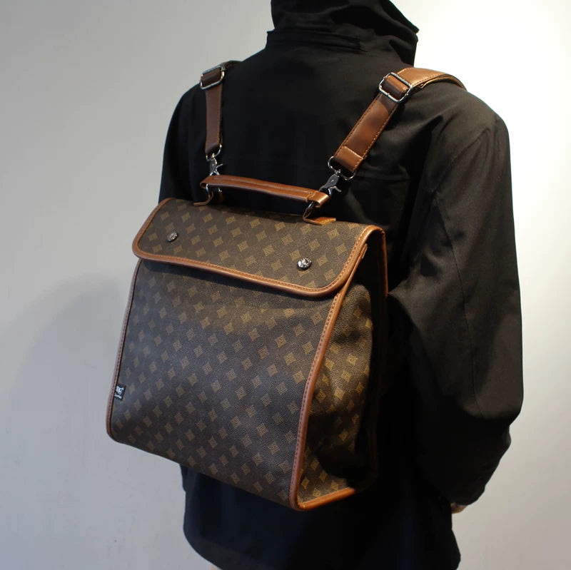 6016288977474, Monogrammed Large Capacity Commuter Backpack Purse