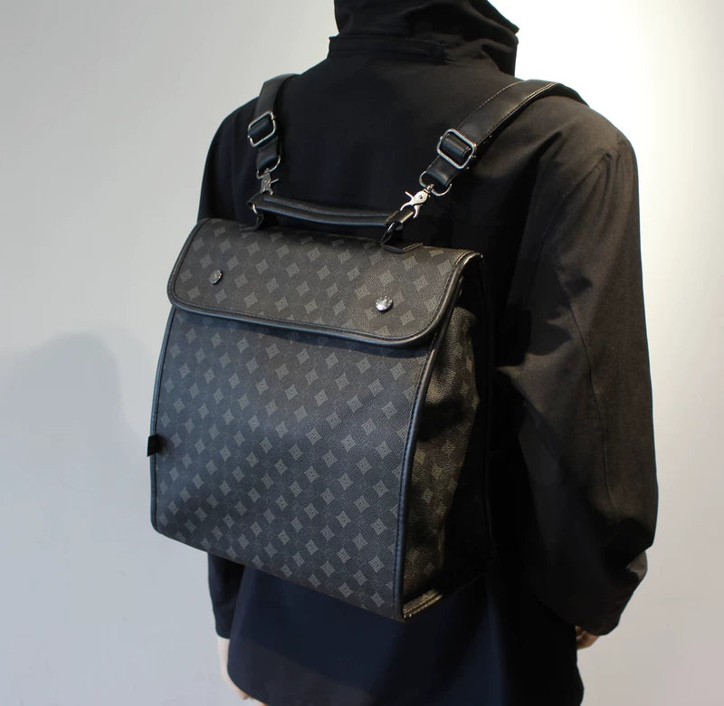 6016288977475, Monogrammed Large Capacity Commuter Backpack Purse