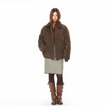 Suede Collar Thick Workwear Cotton Jacket 4