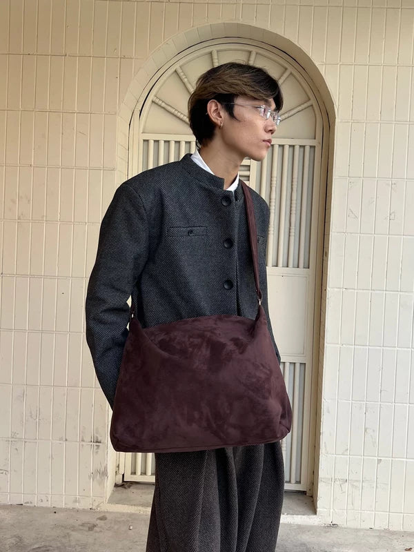 ,6029644713896, Suede Hobo Shoulder Tote Bag