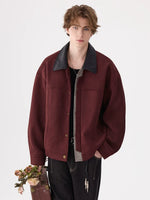 Suede Jacket with Contrast Collar 3