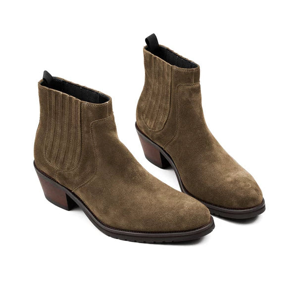 Suede Western Chelsea Ankle Boots 5