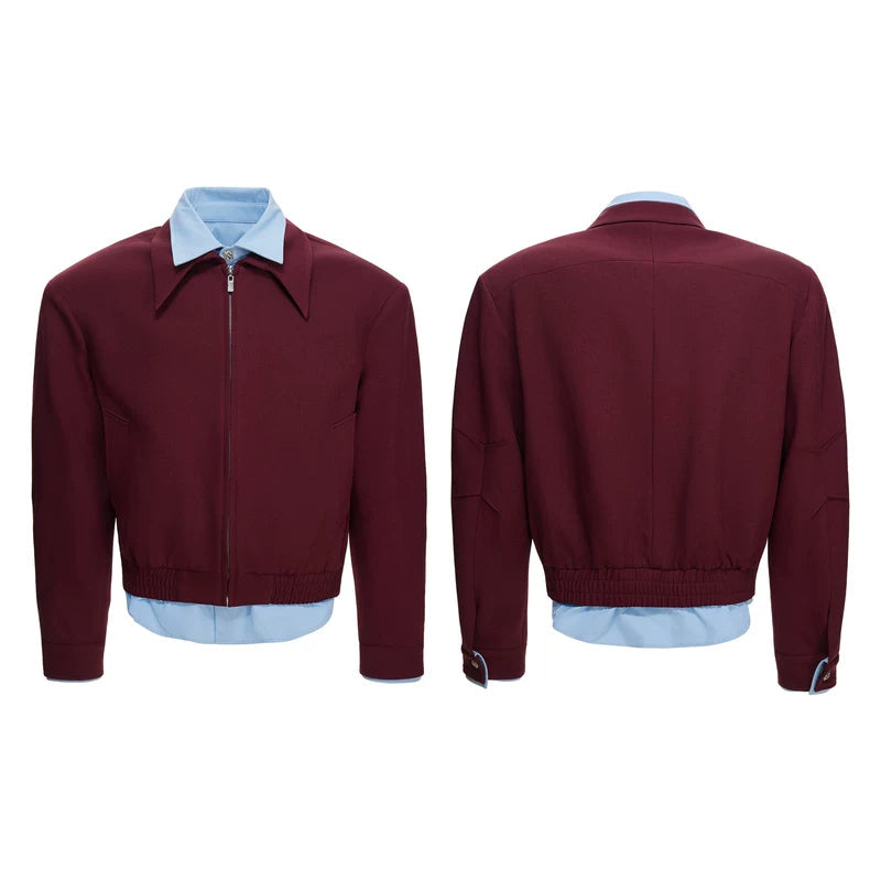 6189394794086,6189394794087,6189394794088,6189394794089,6189394794090, Tencel Blend Faux Layered Shirt Jacket