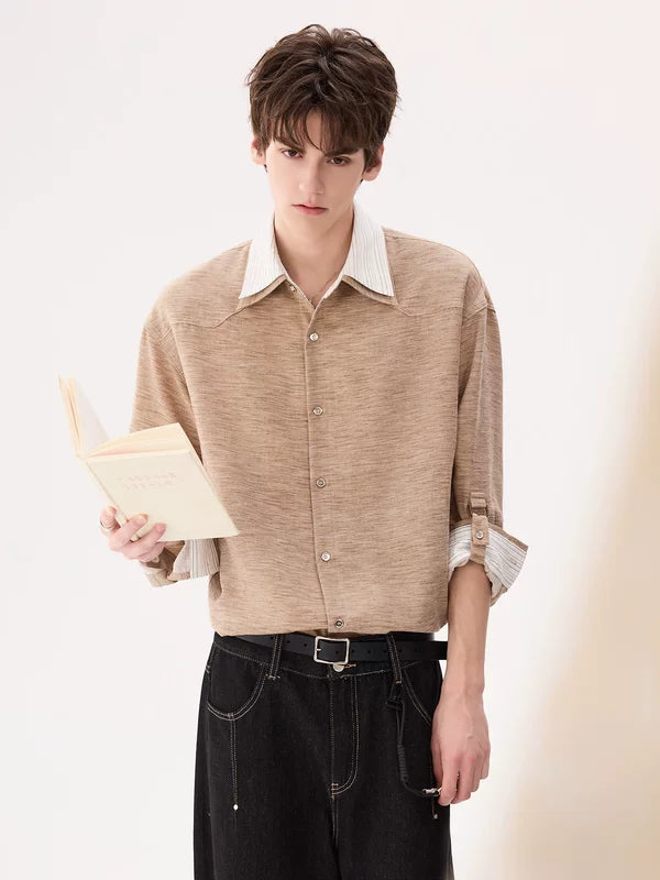 Tencel Linen Blend Long Sleeve Shirt 4