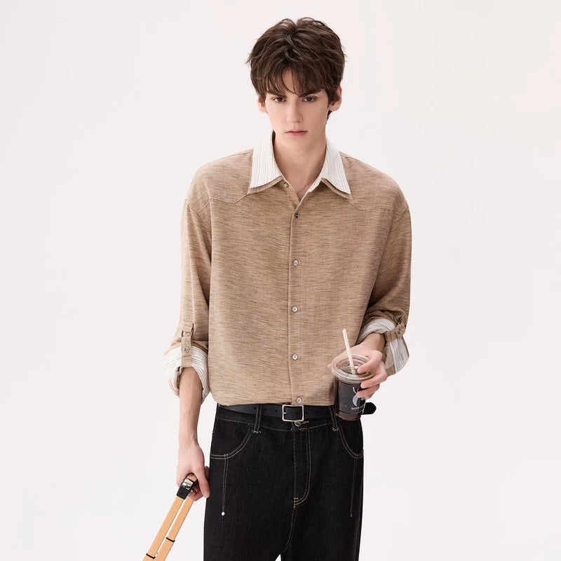 6025689013215,6025689013216,6025689013217,6025689013218, Tencel Linen Blend Long Sleeve Shirt