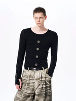 Tencel Long-Sleeve Button Detail Pullover 3