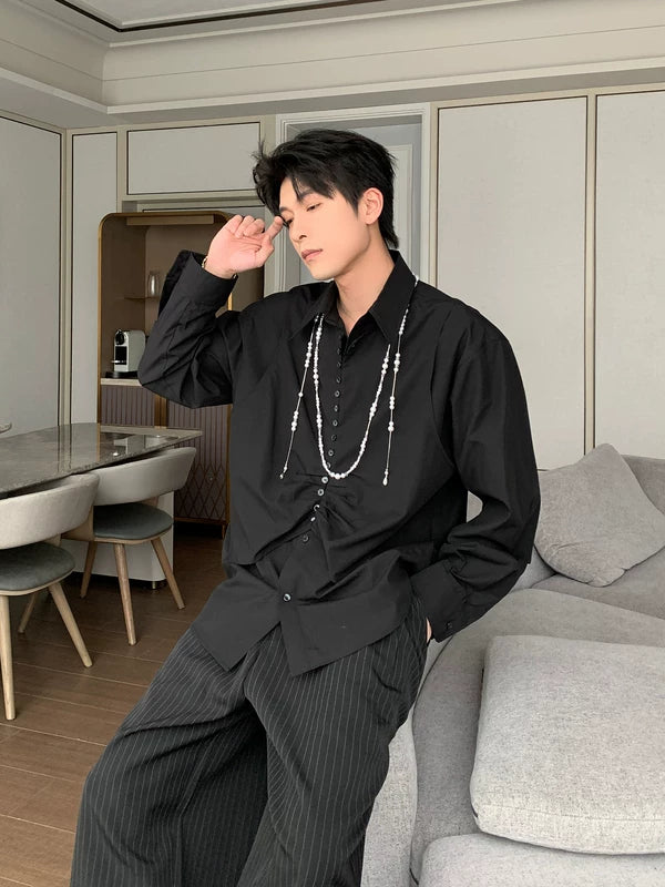 Tencel Long Sleeve Ruched Shirt 4