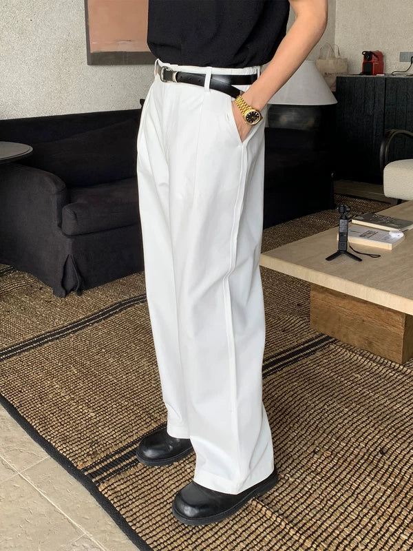 Tencel Loose Straight Wide Leg Pants 1