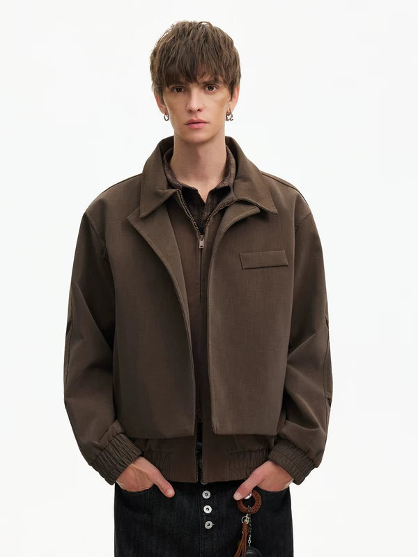 Textured Faux Two-Piece Short Jacket 2