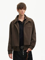 Textured Faux Two-Piece Short Jacket 4