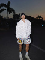 Textured Heart Pattern Relaxed Fit Shirt 2