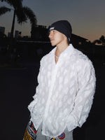 Textured Heart Pattern Relaxed Fit Shirt 3