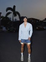 Textured Lace-Up Casual Long-Sleeve Shirt 2