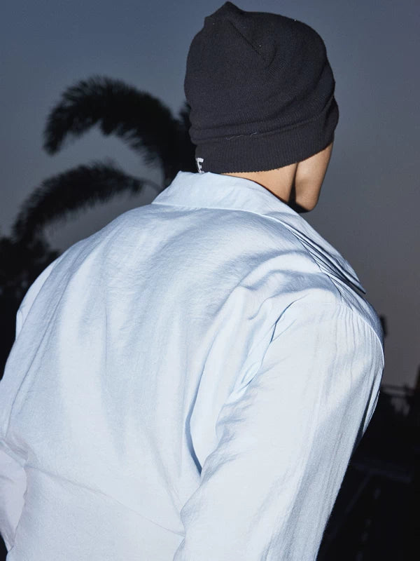 Textured Lace-Up Casual Long-Sleeve Shirt 5