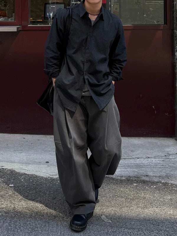 Textured Loose Fit Long Sleeve Shirt 4