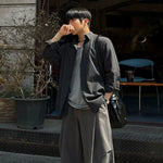 6043761477287,6043761477288,6043761477289,6043761477290,6043761477291, Textured Loose Fit Long Sleeve Shirt