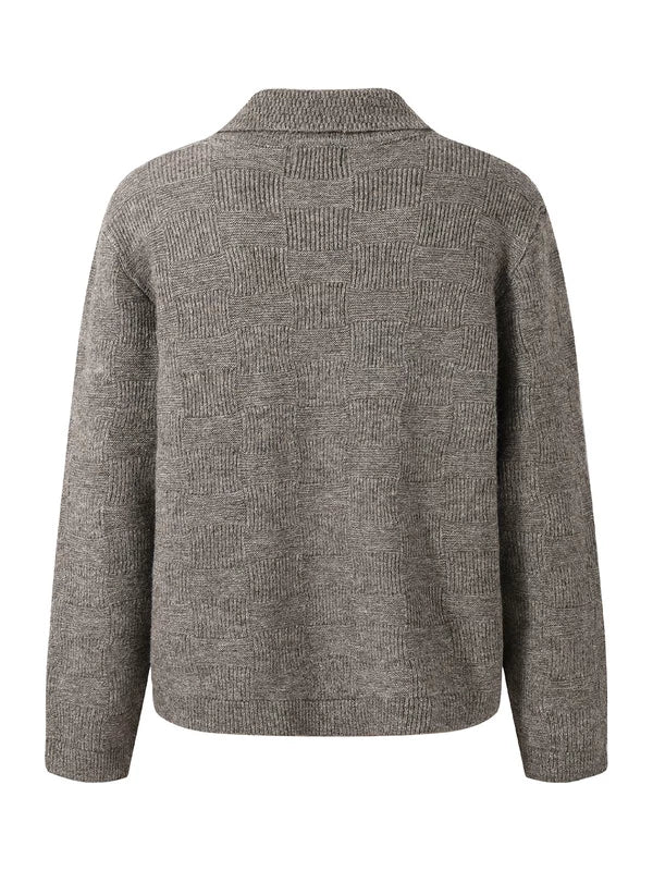 Textured Wool Blend Button Front Cardigan 5