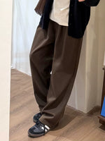 6183628883579,6183628883580,6183628883581,6183628883582, Thick Wool Wide-Leg Casual Pants