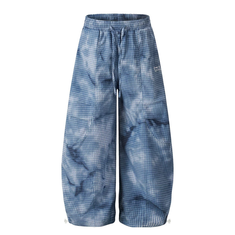 ,1627207:28338,6011327797405,1627207:28338,6011327797406,1627207:28338,6011327797404,1627207:28338,6011327797407,6011327797405,6011327797406,6011327797404,6011327797407, Tie-Dye Plaid Wide-Leg Parachute Pants