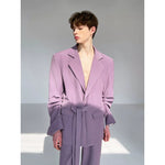 Tie-Waist Relaxed Fit Suit Pants Set 4