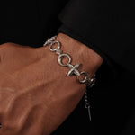 Titanium Steel Star Flower Chain Bracelet 4