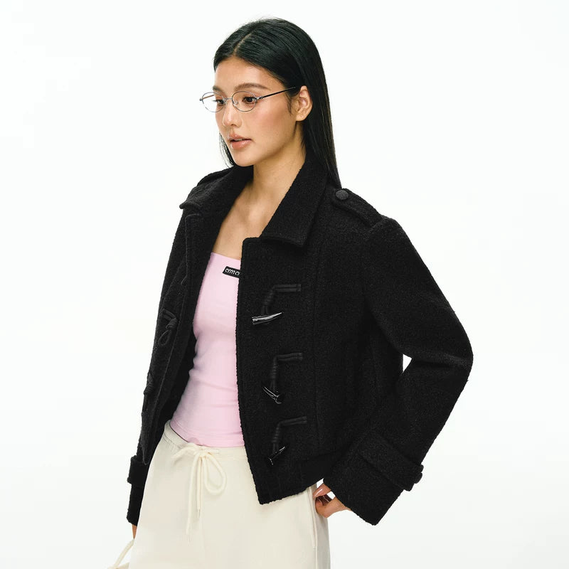 Toggle Closure Short Wool Jacket 2