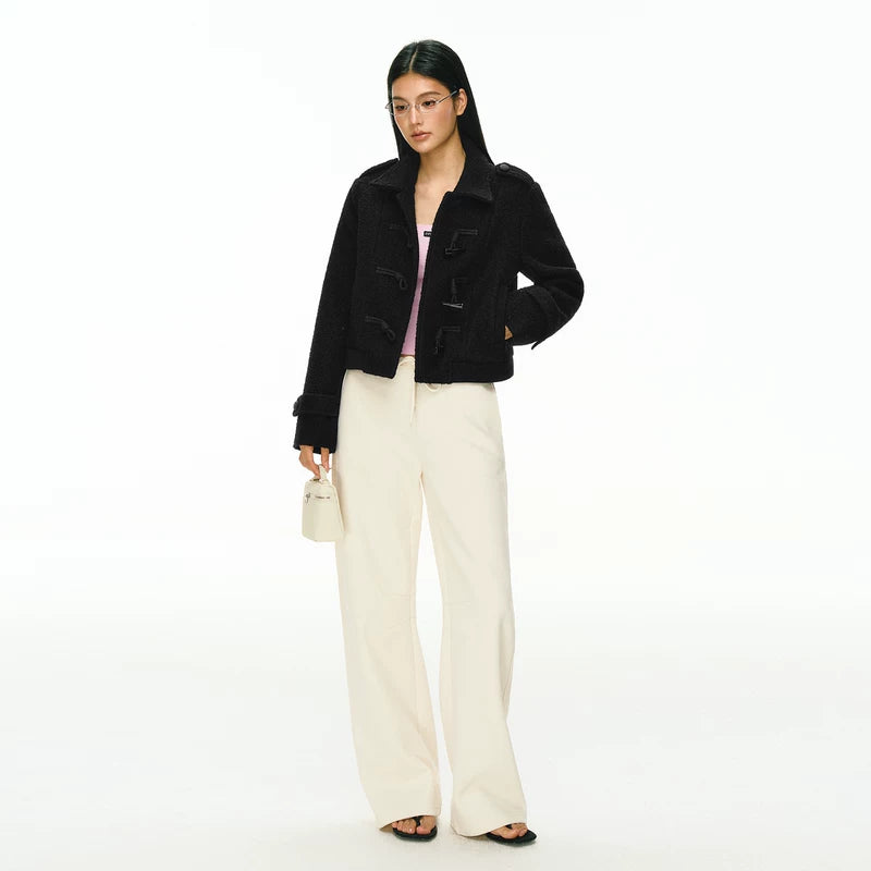 Toggle Closure Short Wool Jacket 5