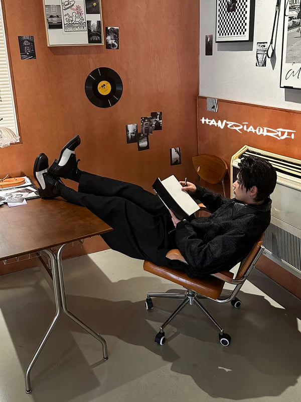 Top-Grain Leather Cap-Toe Derby Shoes 4