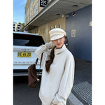 ,1627207:929286546,6010778268195,1627207:929286546,6010778268196,1627207:929286546,6010778268197,6010778268195,6010778268196,6010778268197, Turtleneck Loose Pullover Sweatshirt and Pants Set