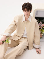 Two-Piece Collared Shirt and Pants Set 3